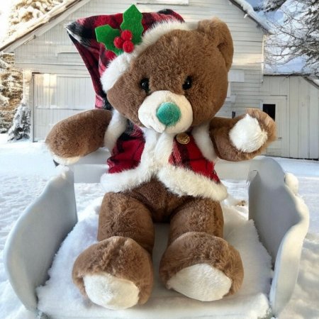 Brinquedo de pelúcia casal Urso natalino - Imagem 4