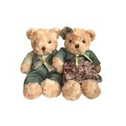 Bicho de pelúcia casal Urso Marrom Florido - Imagem 4