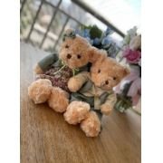 Bicho de pelúcia casal Urso Marrom Florido - Imagem 3