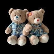 Bicho de pelúcia Urso Marrom Hawaii Azul - Imagem 5