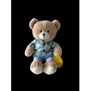 Bicho de pelúcia Urso Marrom Hawaii Azul - Imagem 3